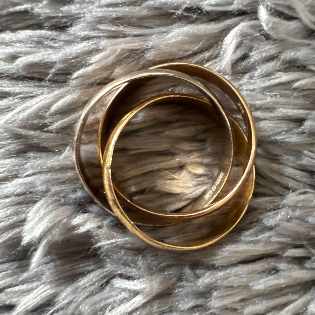 K18 18金 ゴールド 3連 リング 指輪