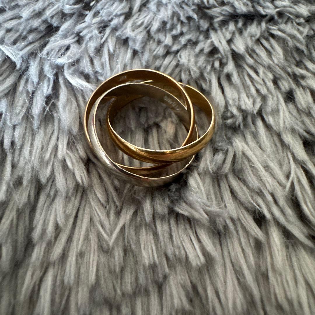 K18 18金 ゴールド 3連 リング 指輪