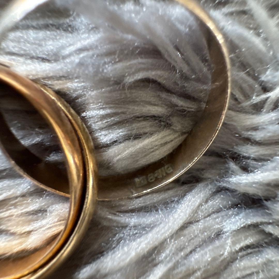 K18 18金 ゴールド 3連 リング 指輪