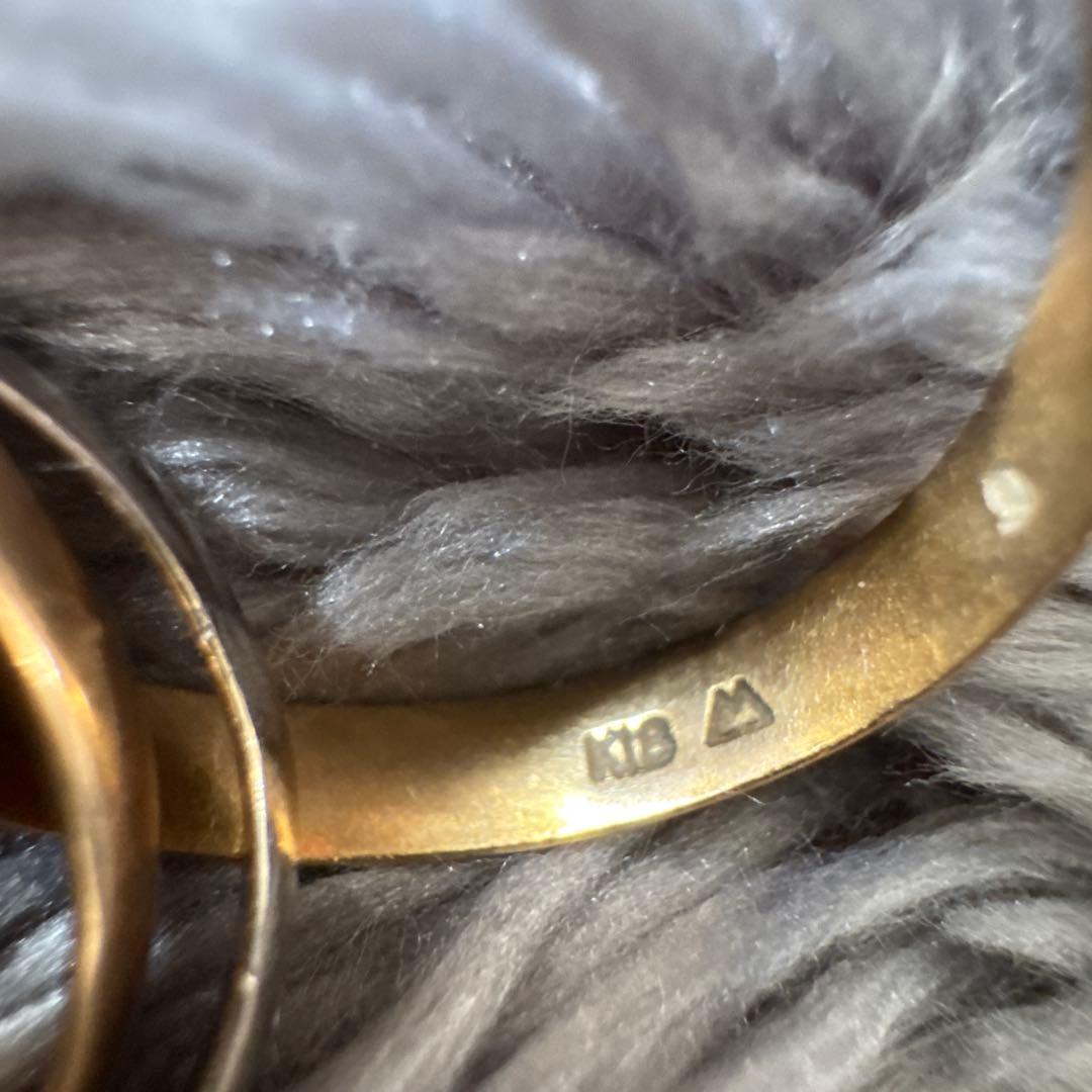 K18 18金 ゴールド 3連 リング 指輪