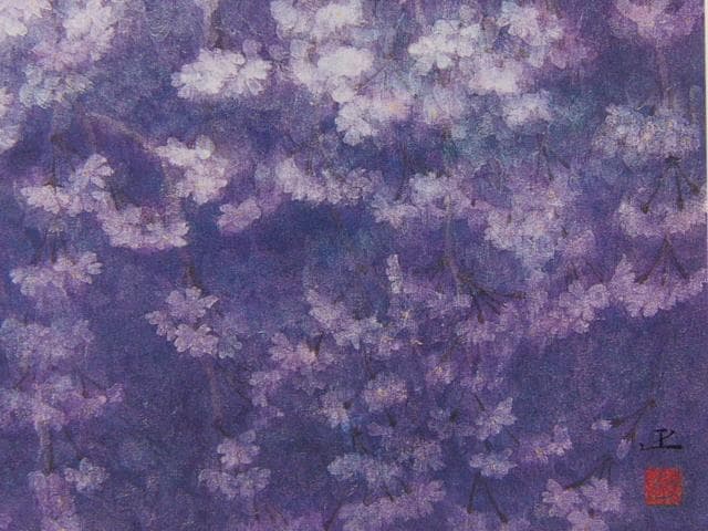 寺田正、【洛北惜春】、希少な額装用画集より、美品、新品額装付、インテリア