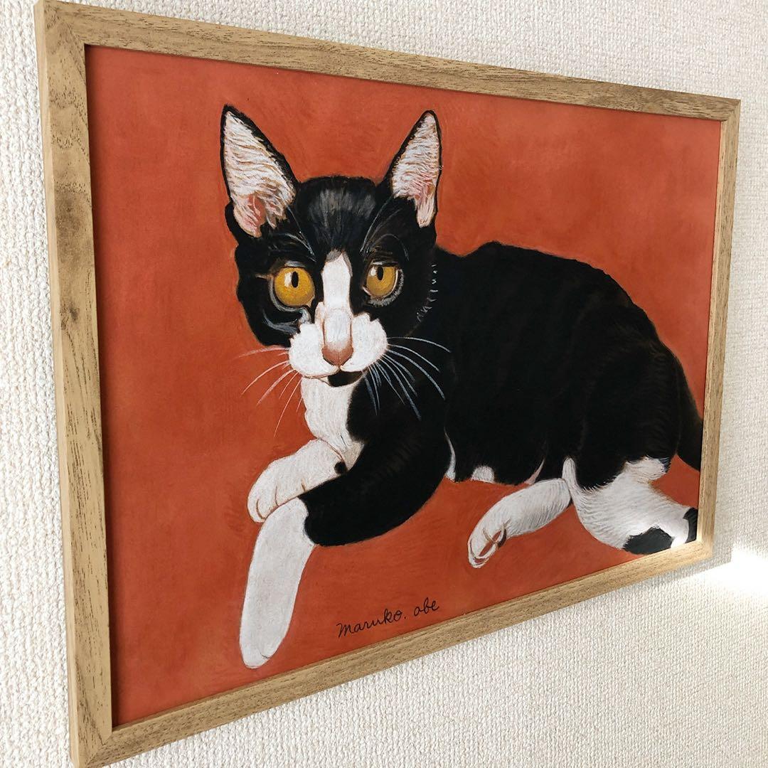 原画「ウメ18」《＋猫イラスト３枚無料プレゼント》