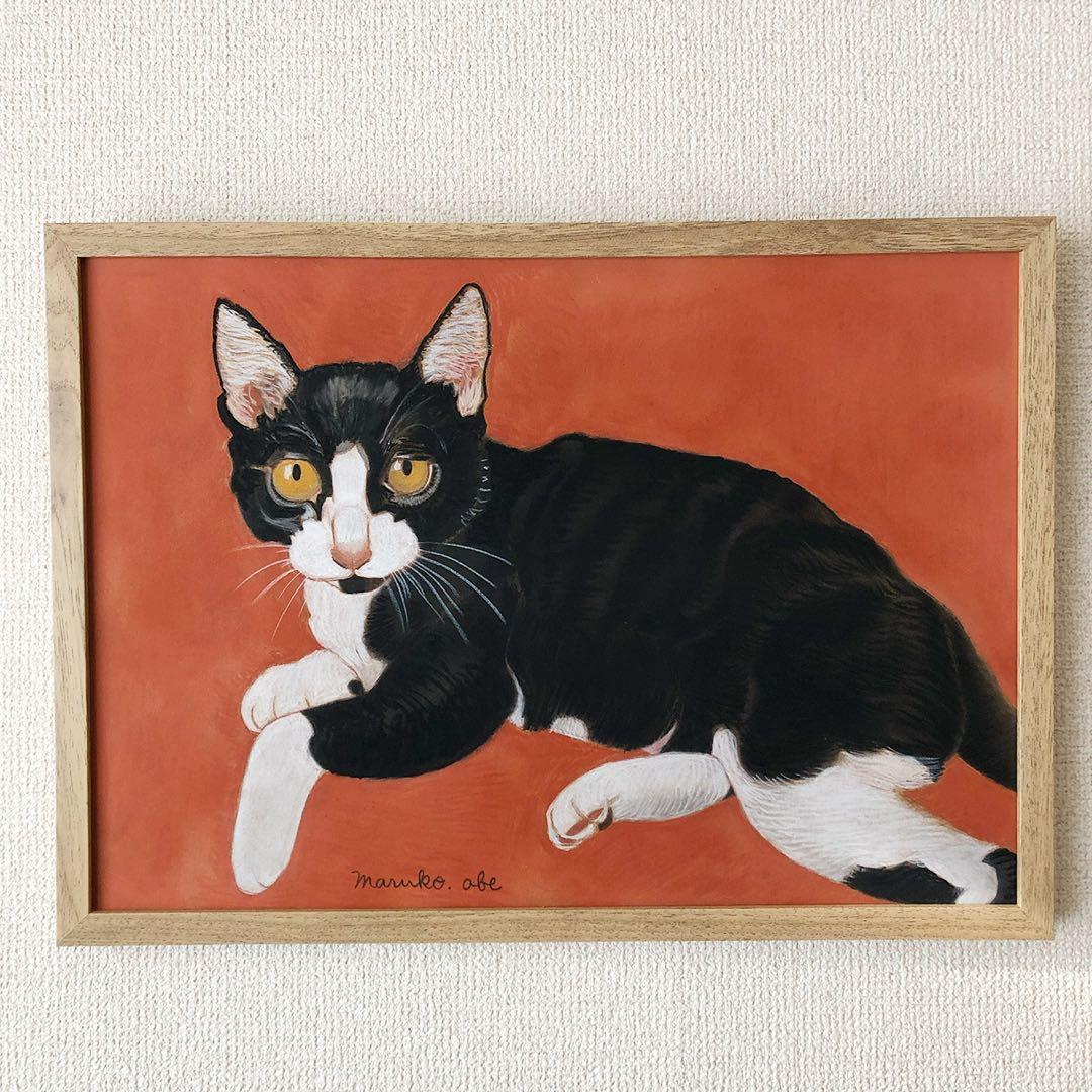 原画「ウメ18」《＋猫イラスト３枚無料プレゼント》