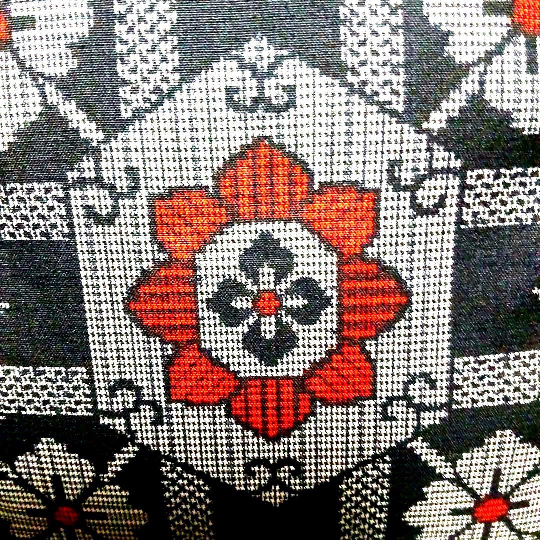 大島紬ハンドバック (ファスナー)