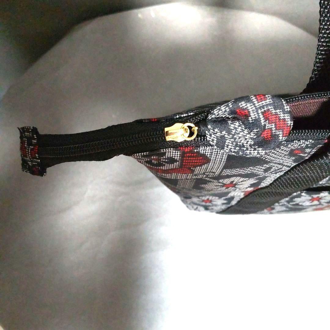 大島紬ハンドバック (ファスナー)