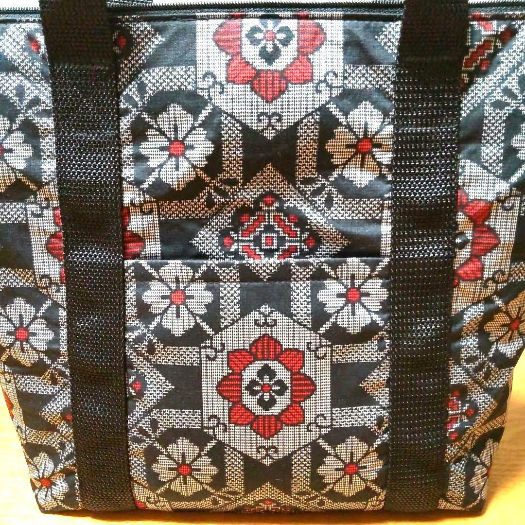 大島紬ハンドバック (ファスナー)