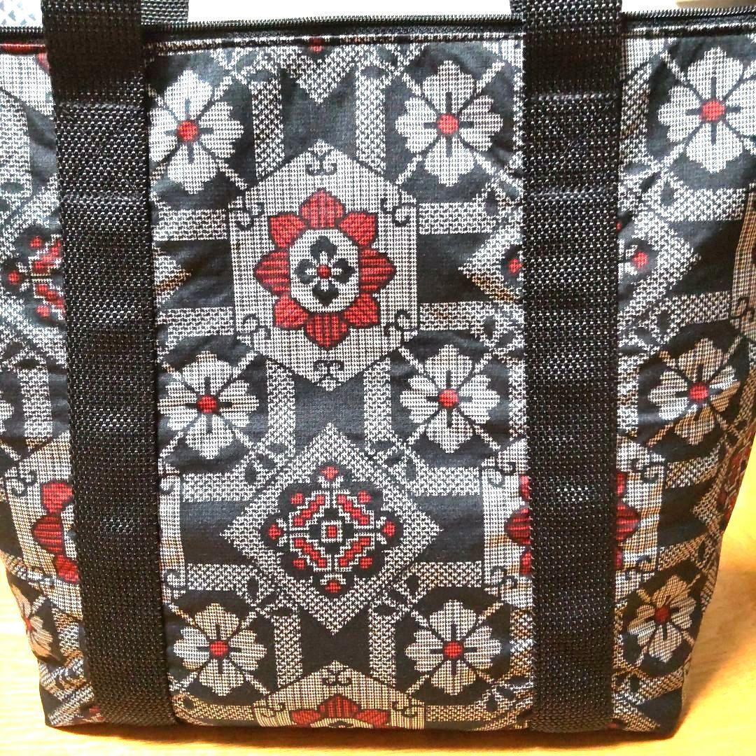 大島紬ハンドバック (ファスナー)