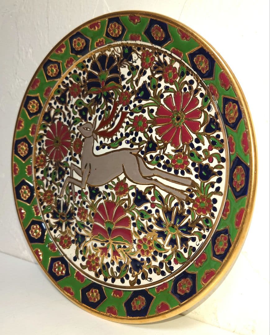 HandMade Nassos Rodos Hellaトナカイ鹿 壁掛けプレート