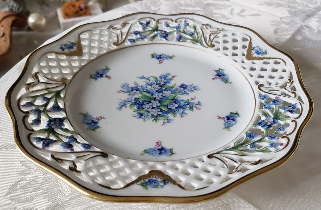 シューマン ⑮ ババリア 勿忘草 ピアス プレート 21.5cm