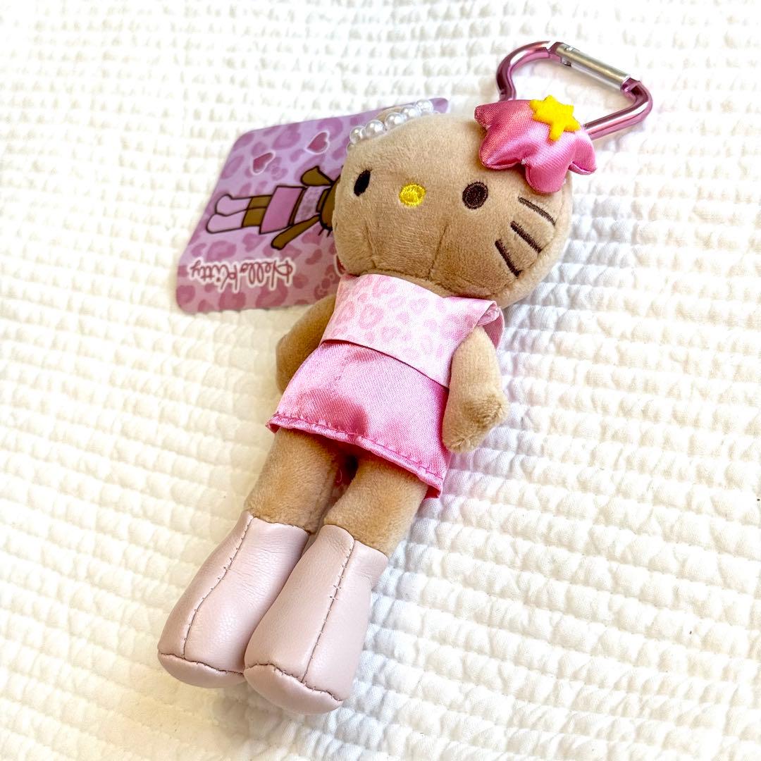 ギャルキティ 足長キティ マスコット ぬいぐるみ 日焼けキティヒョウ柄