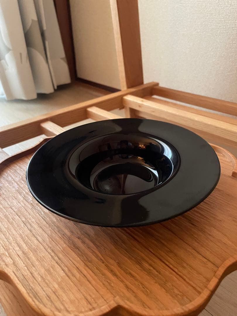 【新品未使用】黒川登紀子 リムボウル 17.5cm 濃い紫