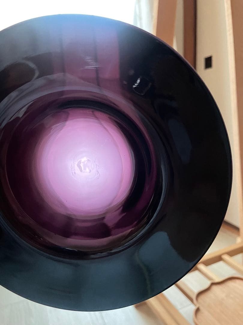 【新品未使用】黒川登紀子 リムボウル 17.5cm 濃い紫