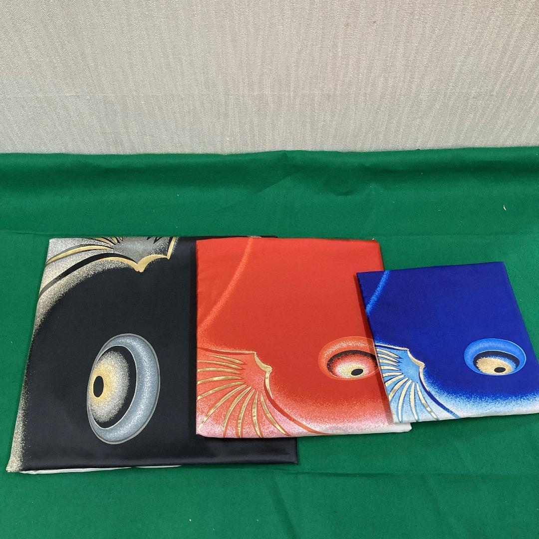 KO29 鯉のぼり4m　積美鯉　吹流しと鯉3匹　鯉のぼり単品　黒鯉4m