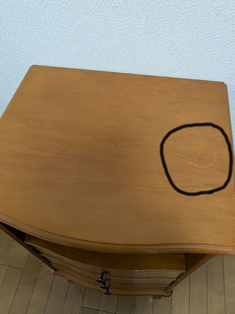 サイドチェスト　象嵌　猫足