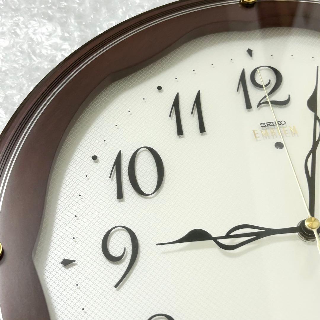 極美品✨ SEIKO EMBLEM 掛け時計 電波時計 スイープ HS551B