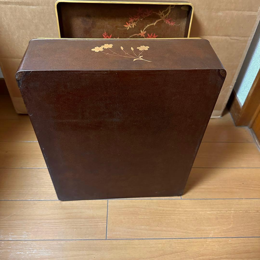 金蒔絵吉野山図硯箱 明治時代-19世紀頃 硯 水滴 双鹿 内梨子地漆器