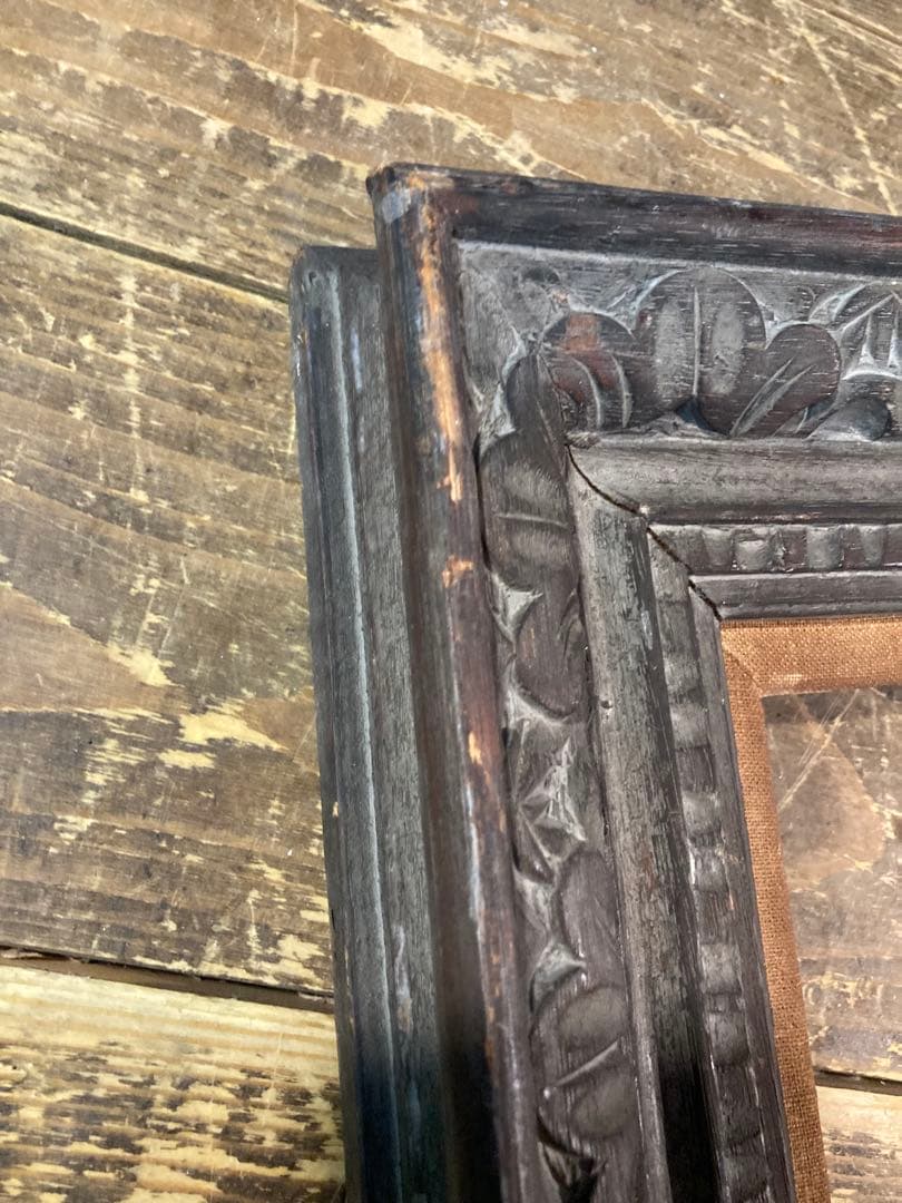 D 額縁　アート　アンティーク調　ヴィンテージ　木製　木枠　ブラウン　茶系