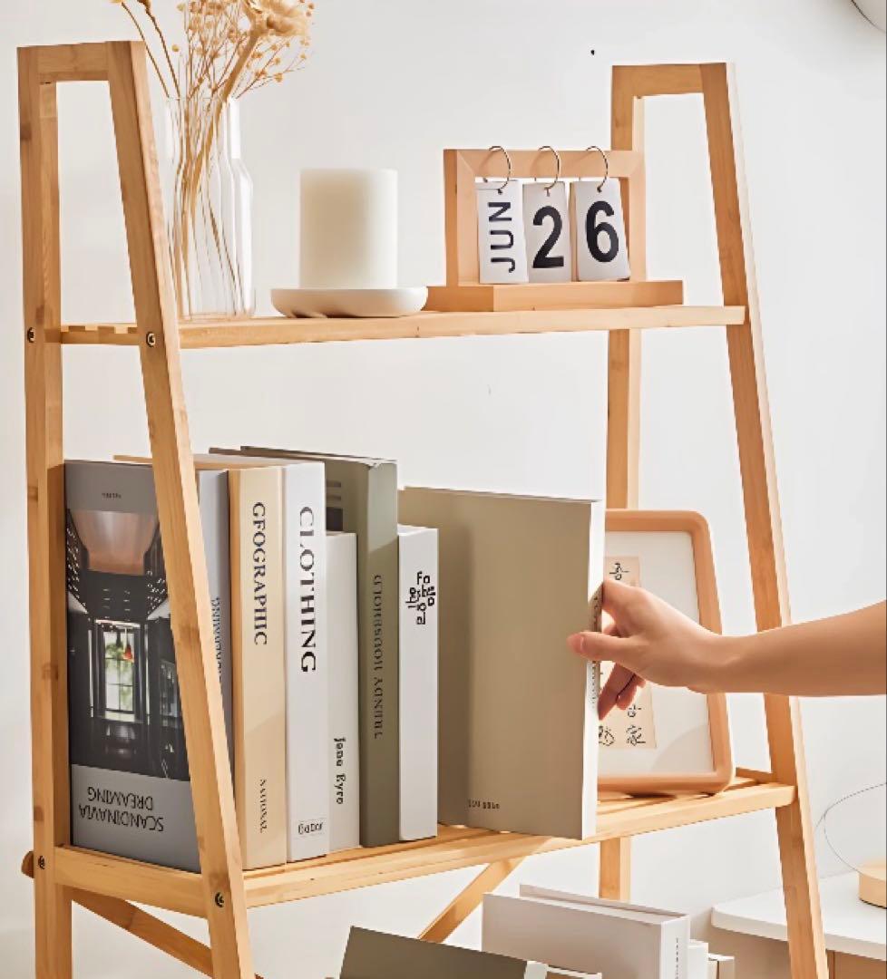 【竹製4段ラック】おしゃれ演出⁂魅せる収納♩