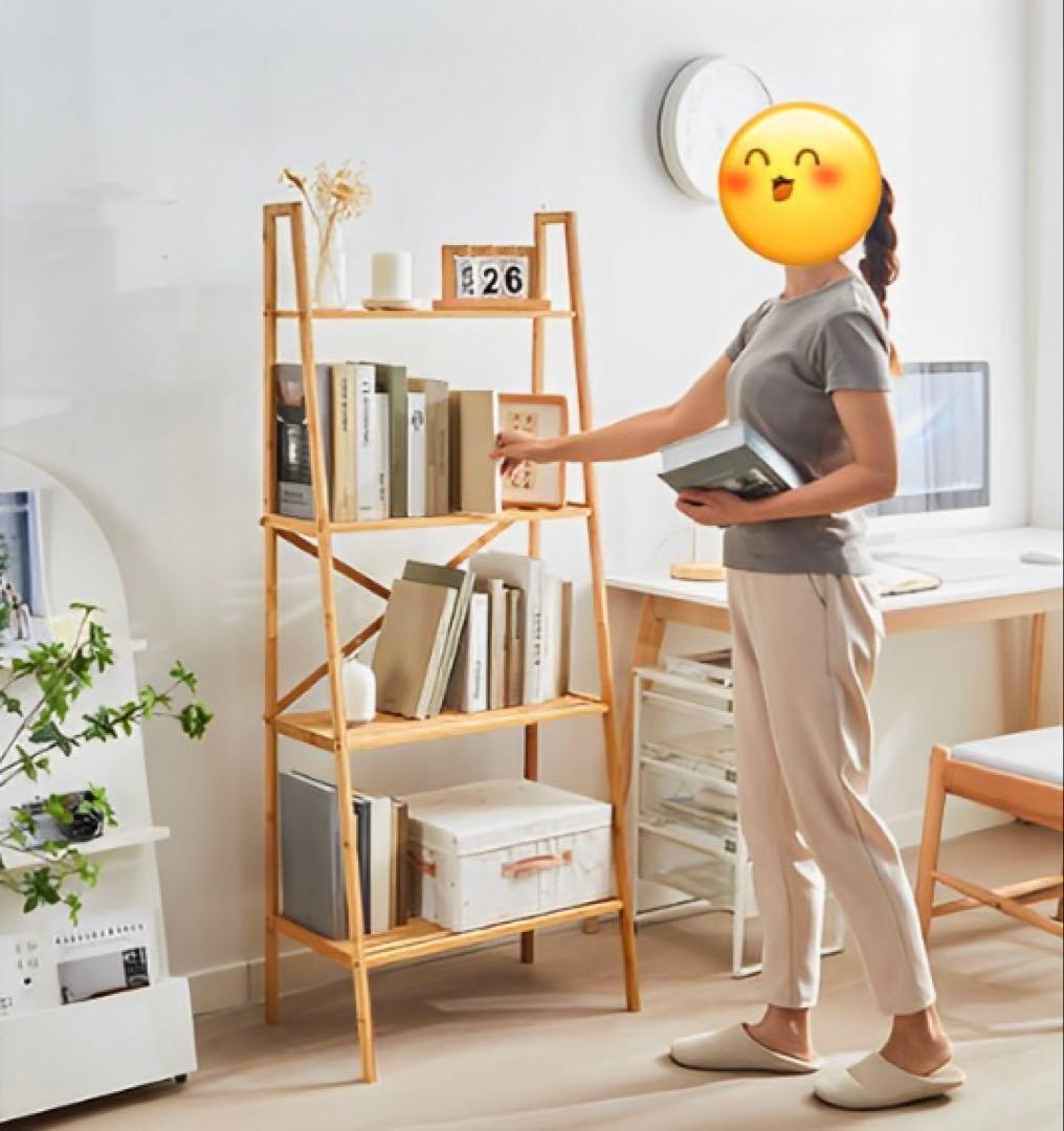 【竹製4段ラック】おしゃれ演出⁂魅せる収納♩