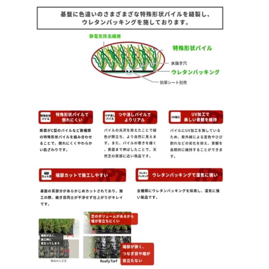 【未使用】高級人工芝 リアリーターフ 25mm（60cm×7.5m）おまけ付き