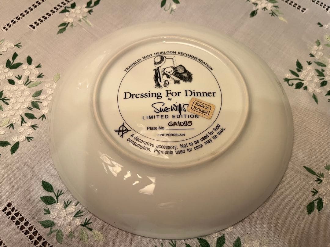 限定品フランクリンミント 飾り皿 テディーベアー と猫 6枚セット