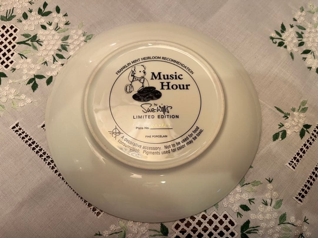 限定品フランクリンミント 飾り皿 テディーベアー と猫 6枚セット