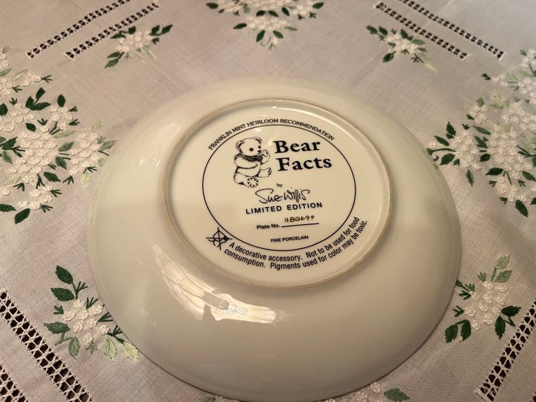 限定品フランクリンミント 飾り皿 テディーベアー と猫 6枚セット