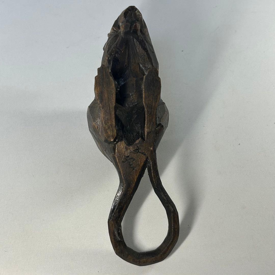 高橋丈雲　木彫り　鼠　木製 ネズミ 彫刻 　置物　干支