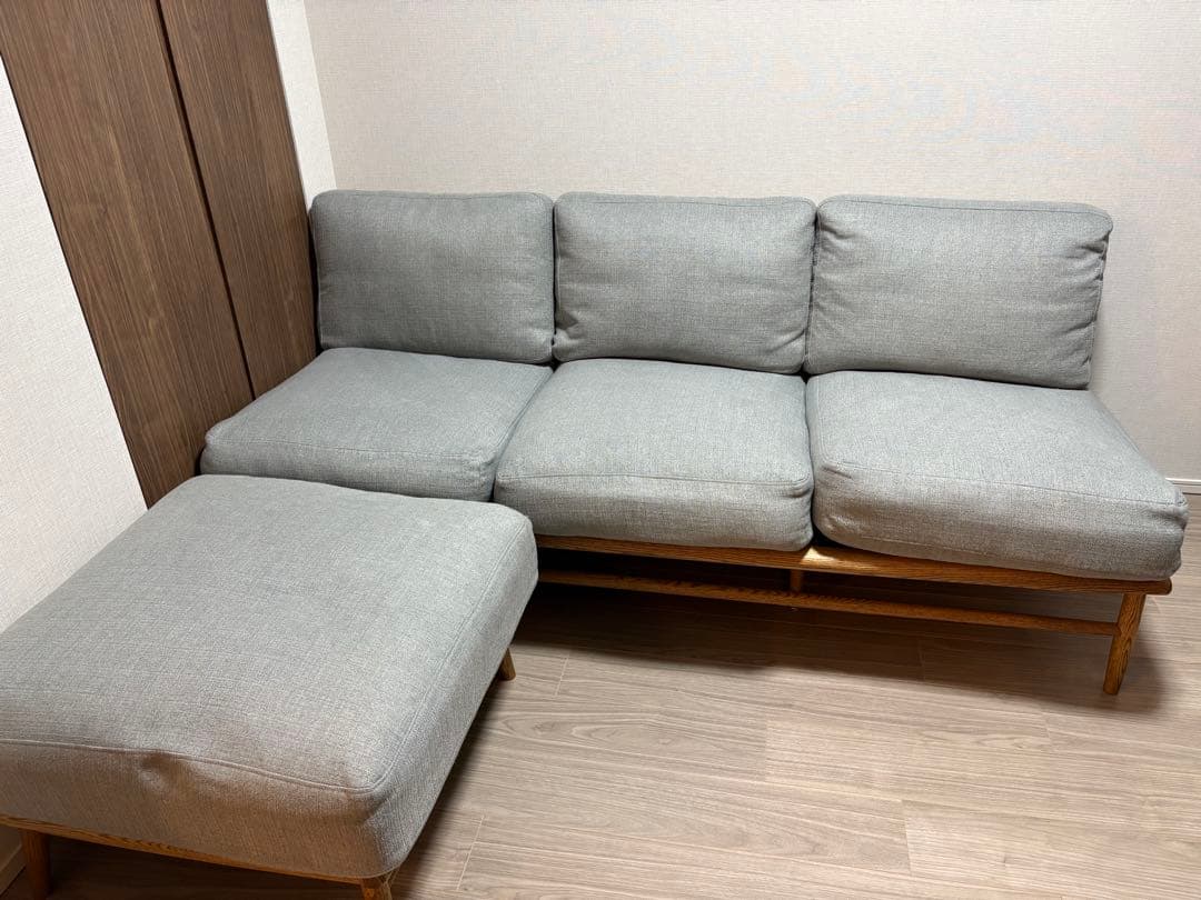 ② CLOUD SOFA オットマン MOMO NATURAL 送料込