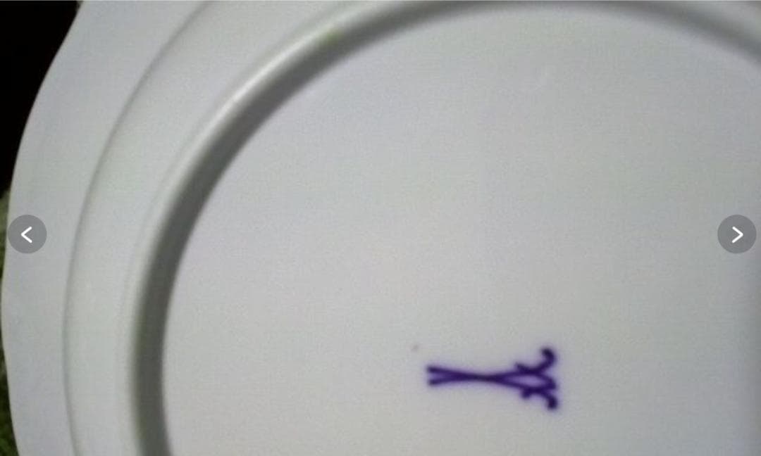 オールドマイセン1880年中古皿3枚レア ボタン双剣刻印 貴重品 希少