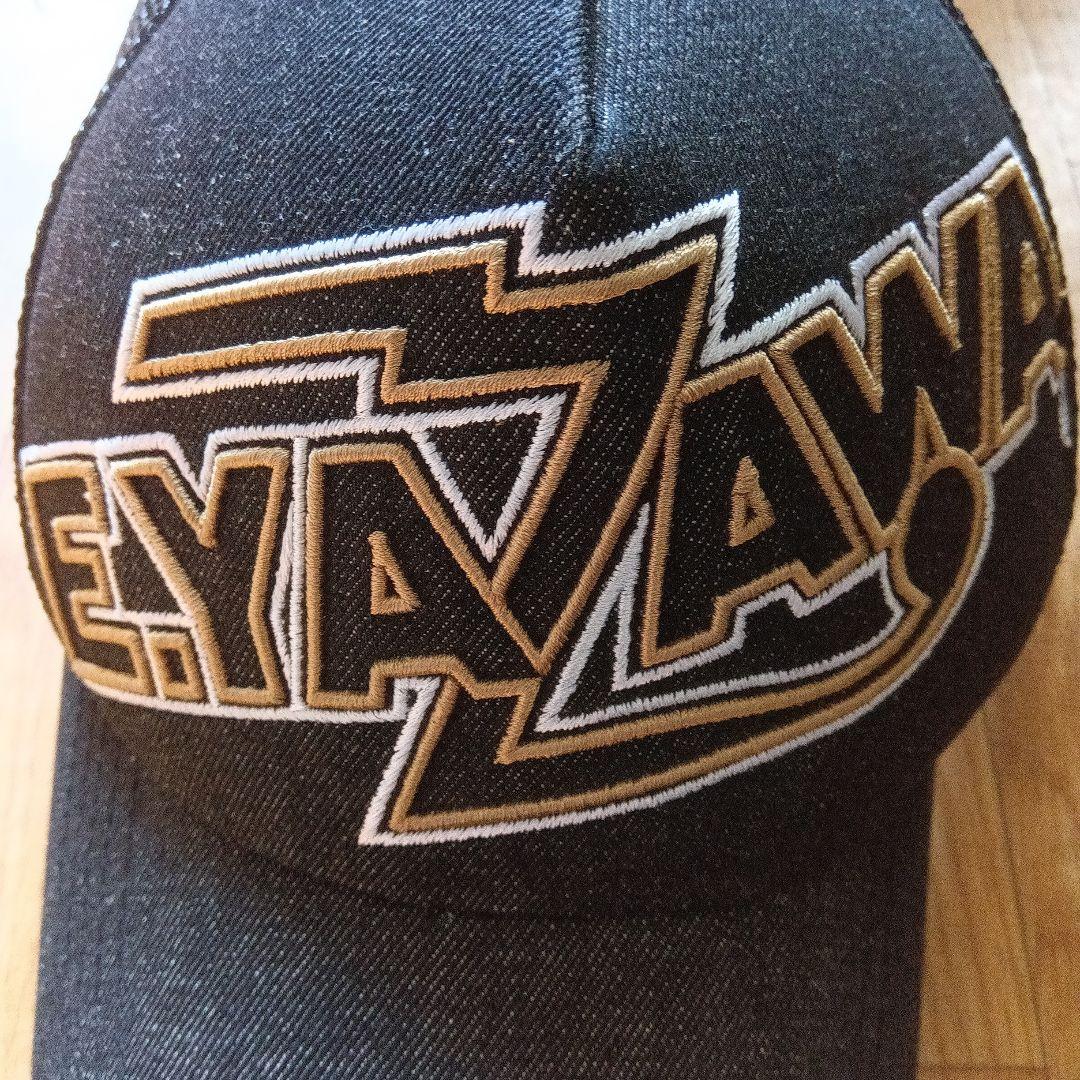 未使用に近い 矢沢永吉E.YAZAWA刺繍ロゴデニムメッシュキャップ