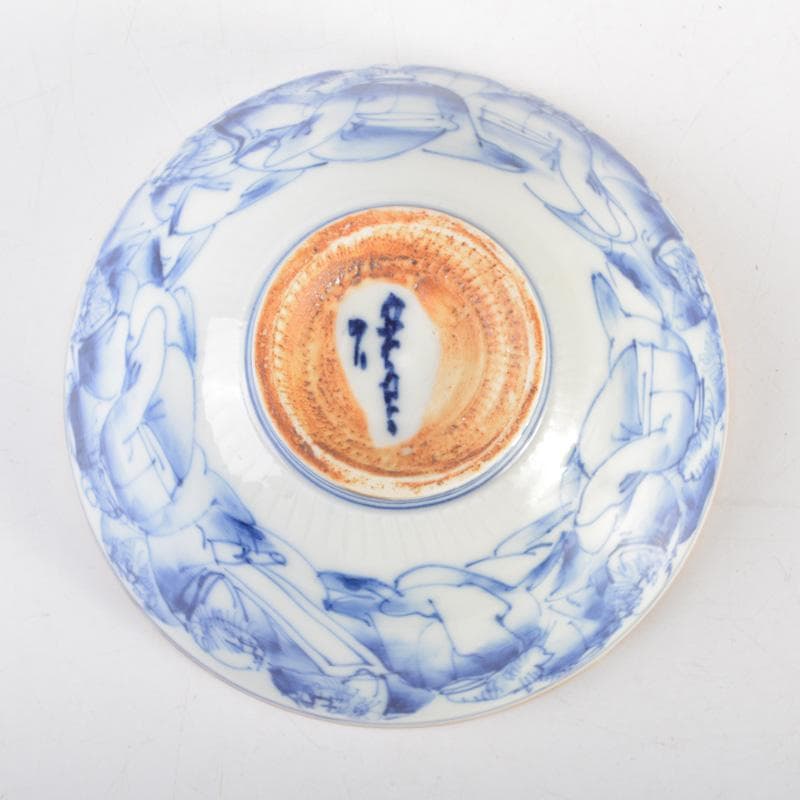 瀬戸焼 河本礫亭作 染付 寿老文茶碗 共箱 V 6680 - メルカリ