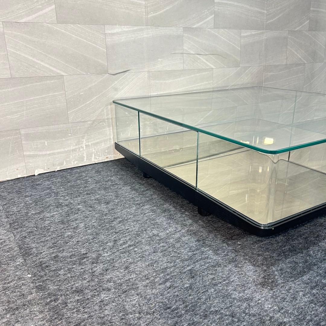 GLAS ITALIA リビングテーブル ガラス張り おしゃれ 家具 d5267
