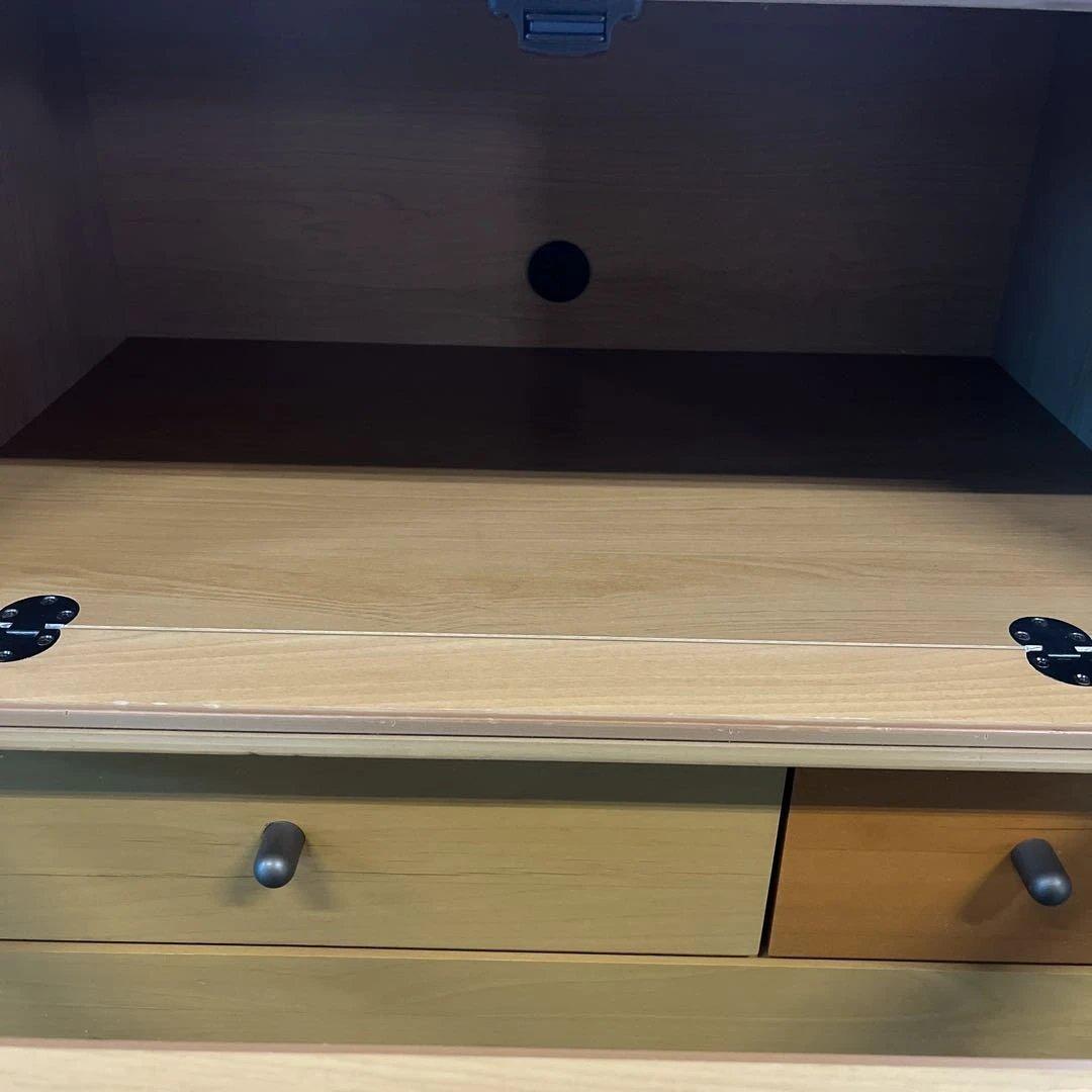 木製テレビ台 引き出し付き ガラス付き インテリア 家具