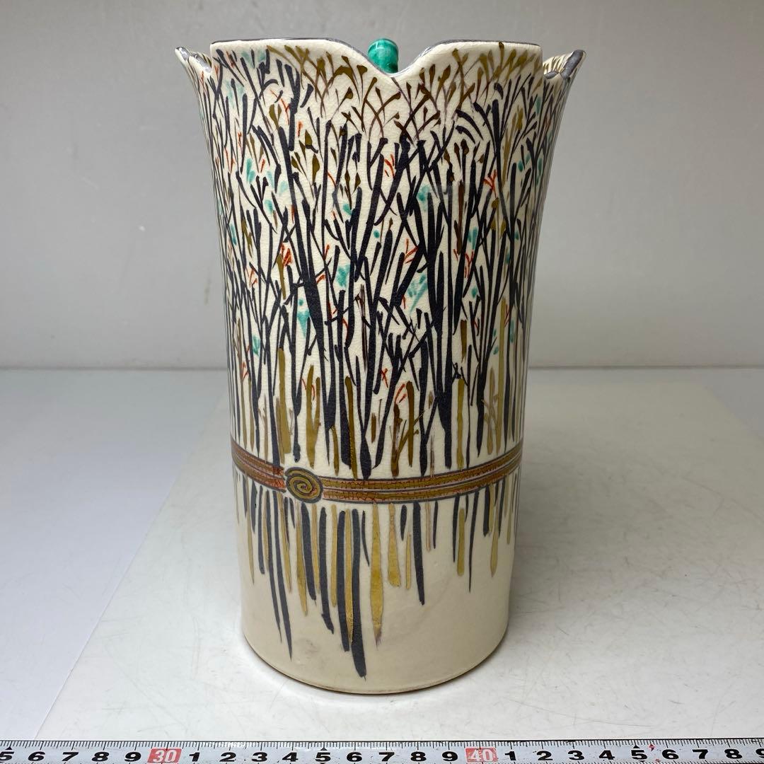 ☆茶3 平安手塚祥堂 淡々斉好 水指 共箱高さ22.5cm 東キ7-0725①