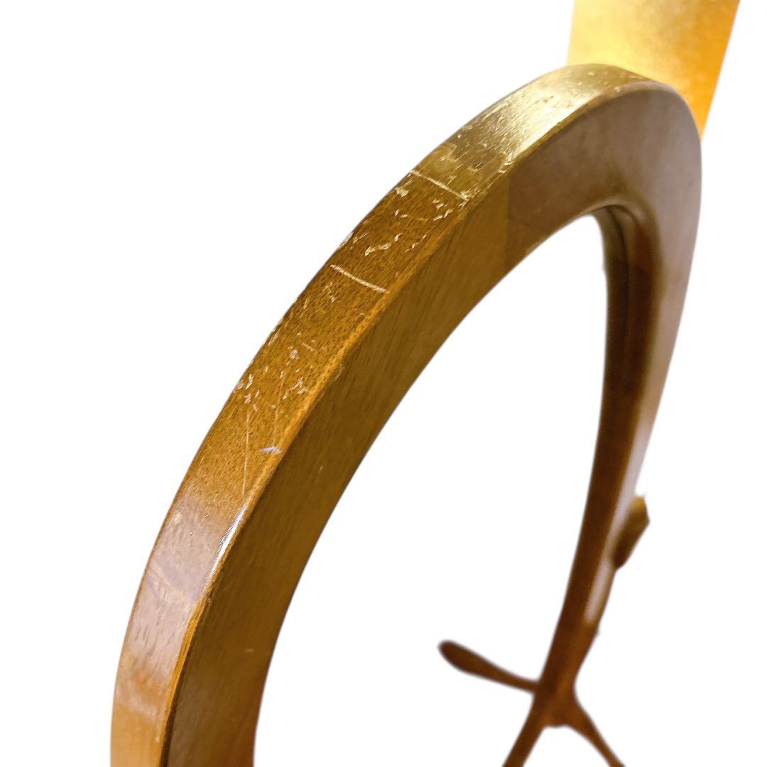 アンティーク　木製　全身鏡　スタンドミラー　ヴィンテージ　オーバル　姿見