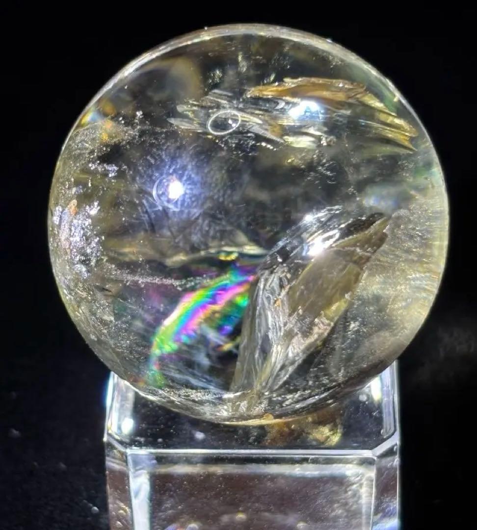 【金・成功・良縁】虹入！青ラダー入シトリンスフィア⭐️ゴールデンヒーラ共R207