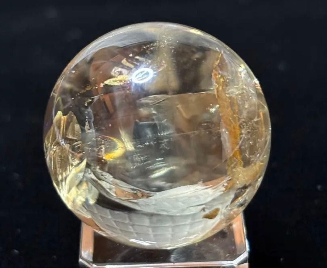 【金・成功・良縁】虹入！青ラダー入シトリンスフィア⭐️ゴールデンヒーラ共R207