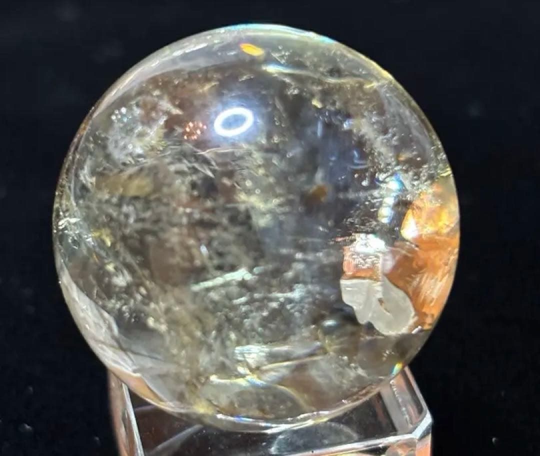 【金・成功・良縁】虹入！青ラダー入シトリンスフィア⭐️ゴールデンヒーラ共R207