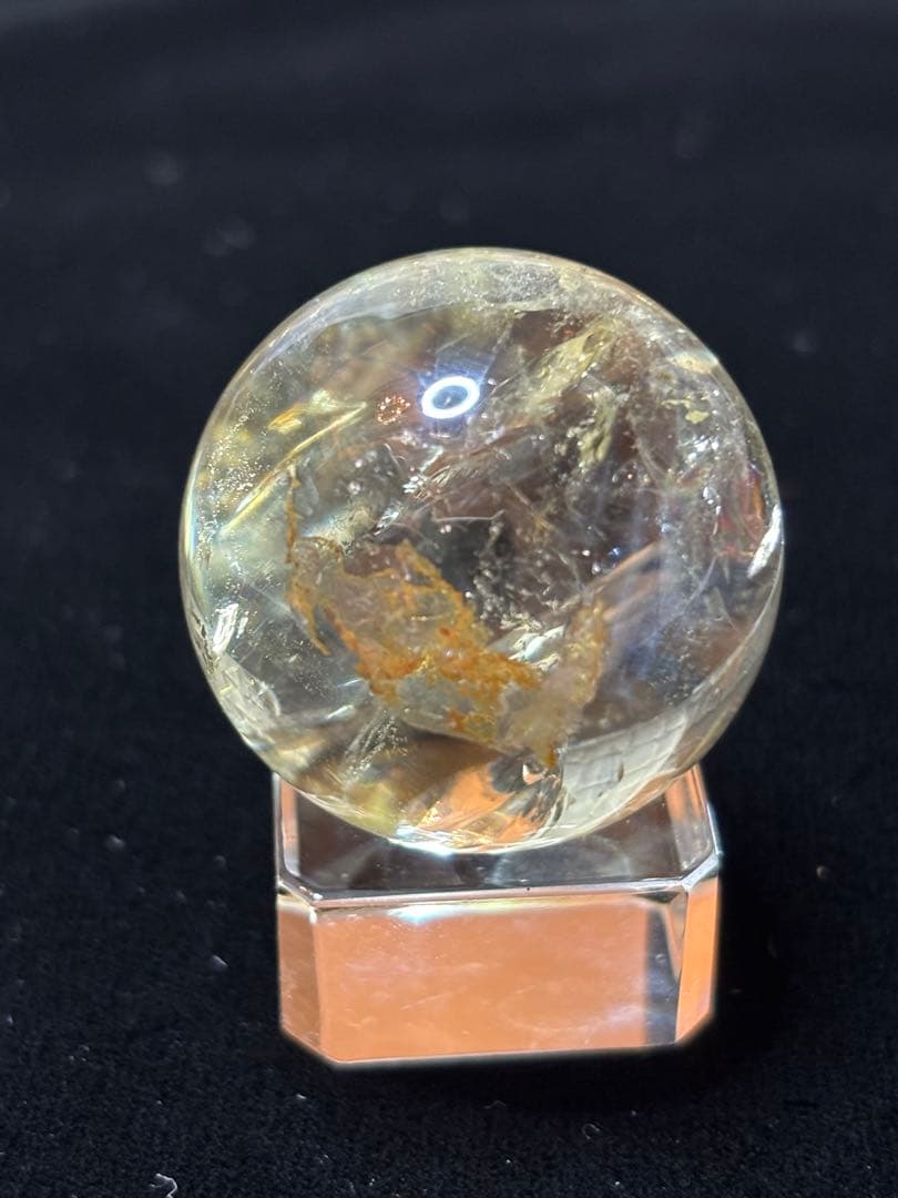 【金・成功・良縁】虹入！青ラダー入シトリンスフィア⭐️ゴールデンヒーラ共R207