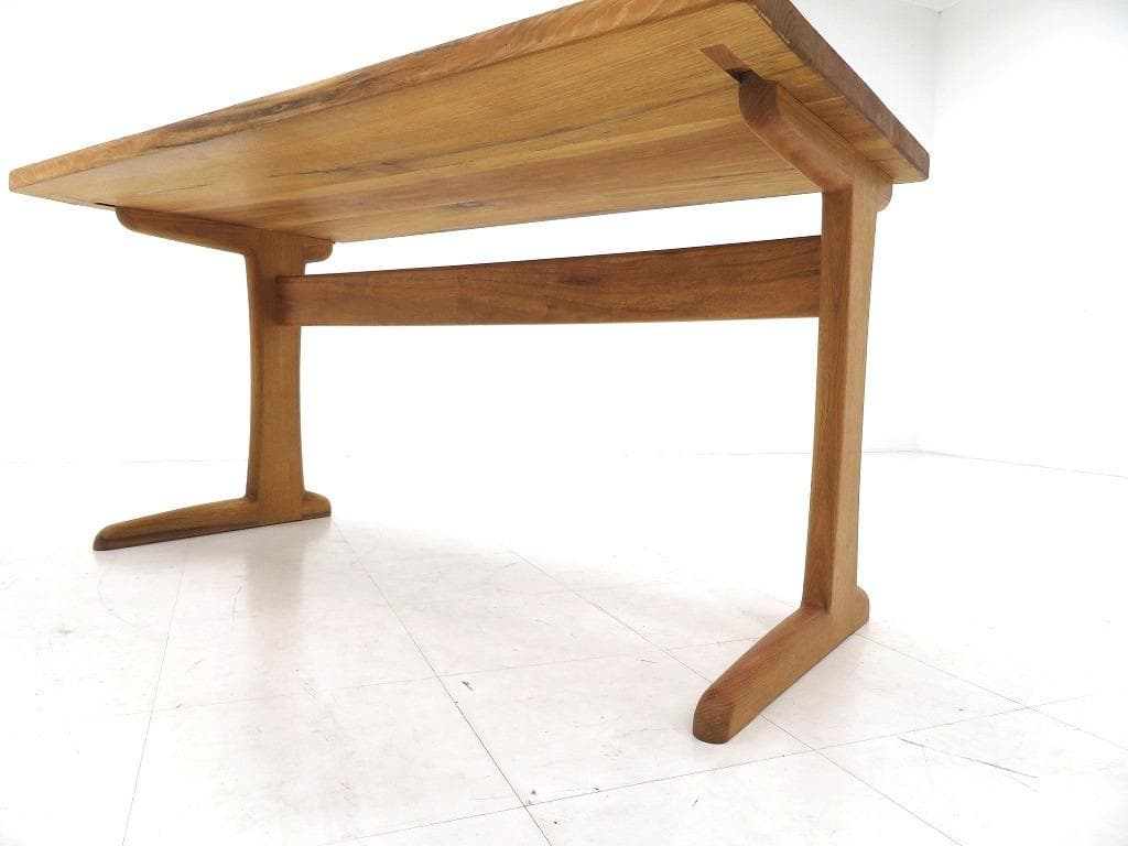 展示品　チェスナット材　無垢材　オイル仕上げ　デスク　書斎机　勉強机　北欧　高級