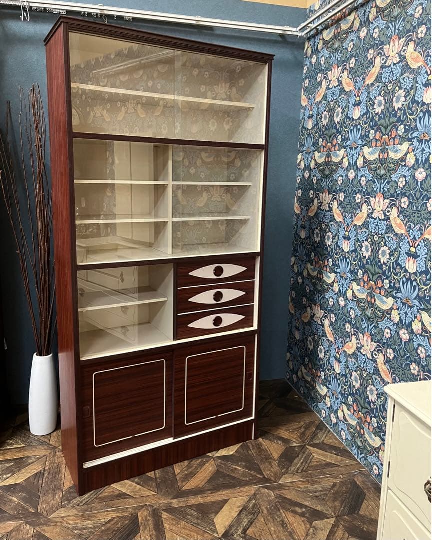 飾り棚 昭和レトロ 食器棚 レトロポップ インテリア 当時物 アンティーク