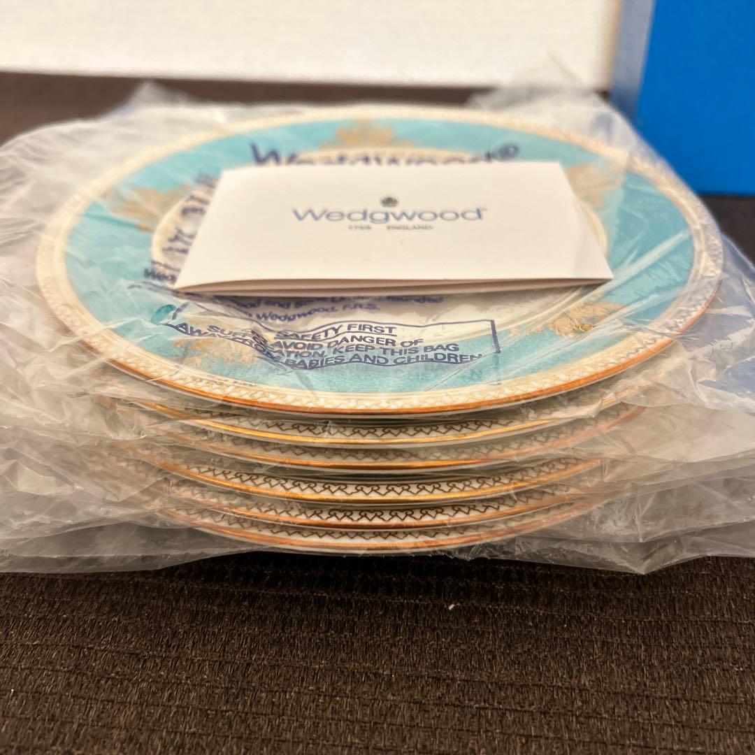 ウェッジウッド　コロンビア　パウダーターコイズ　デザートプレート　17.5cm