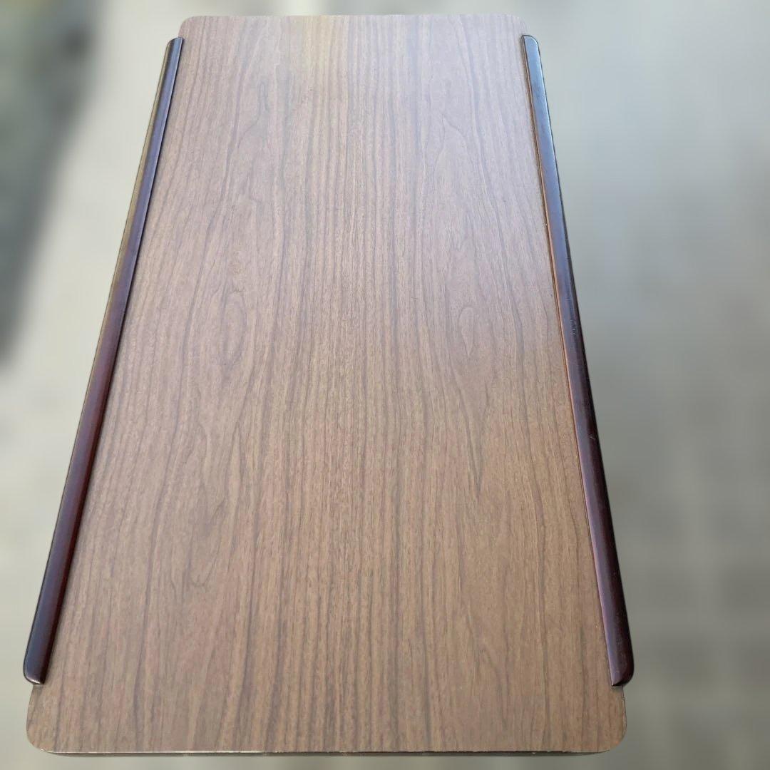 ブラウン木製サイドテーブル　昭和レトロ