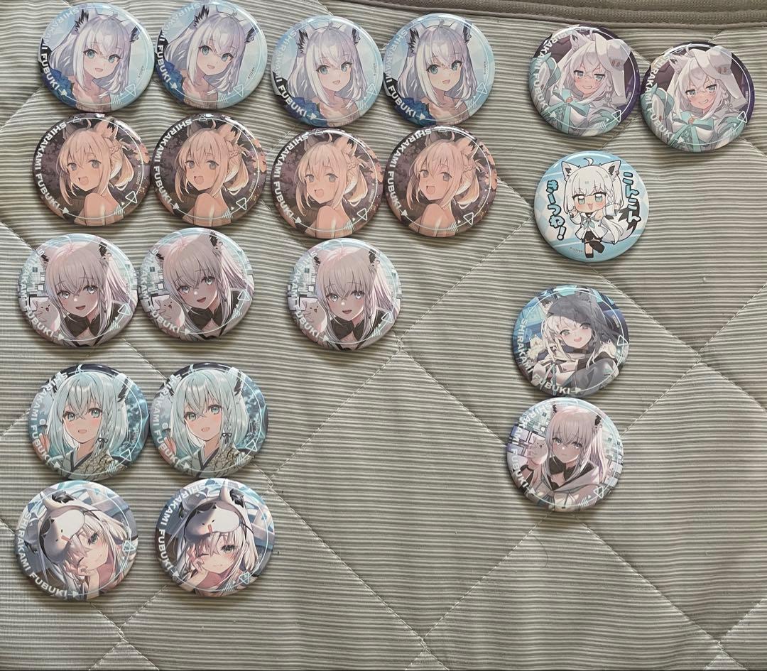 ホロライブ 白上フブキ 缶バッジ オンリー缶バッジ まとめ売り20点
