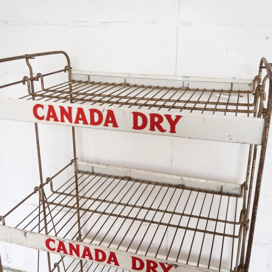 70年代　DRY　カナダドライ　ワイヤーラック　ビンテージ