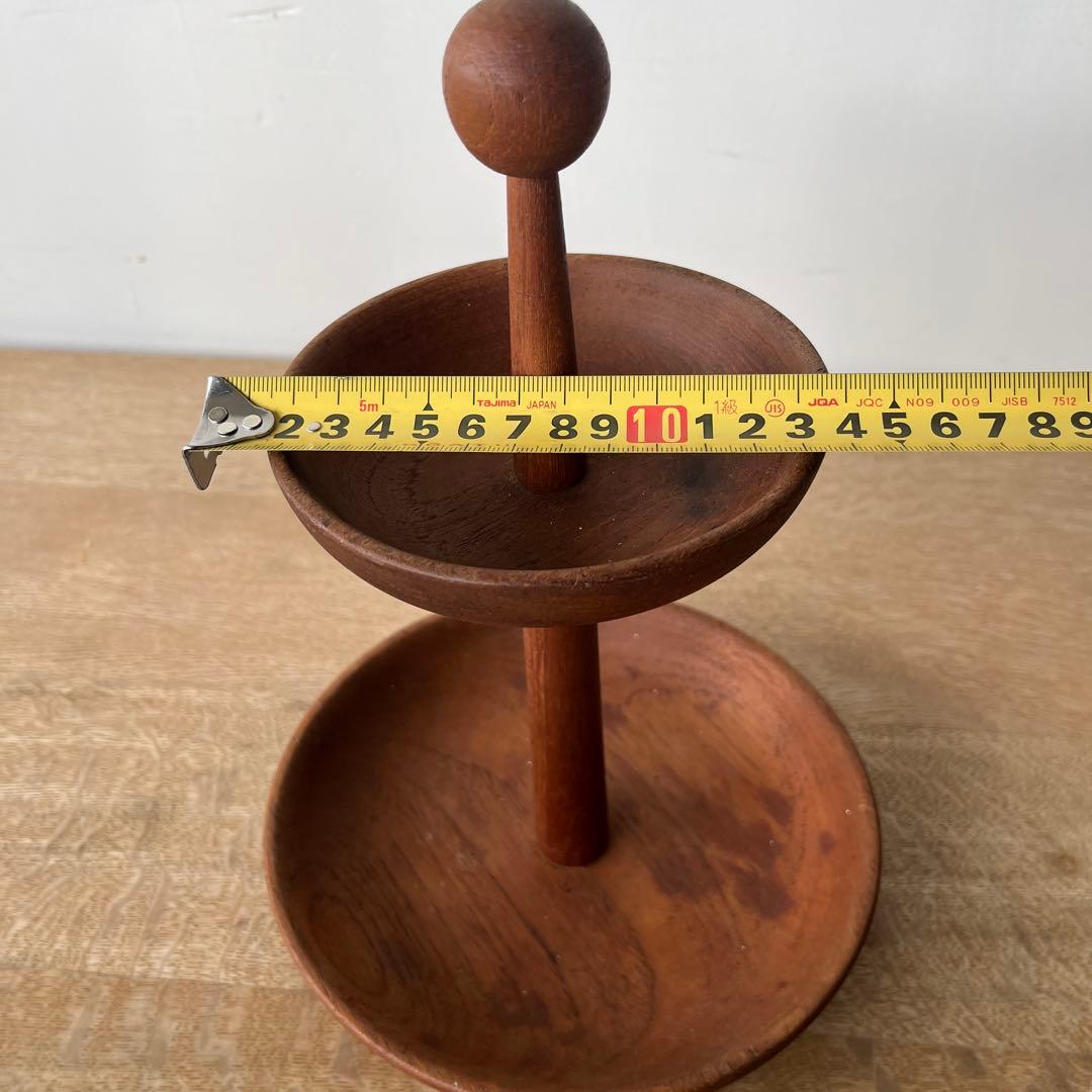 北欧ヴィンテージ　チーク無垢材　サービストレー