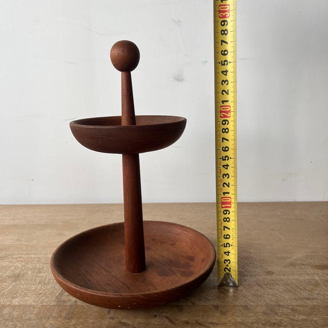 北欧ヴィンテージ　チーク無垢材　サービストレー