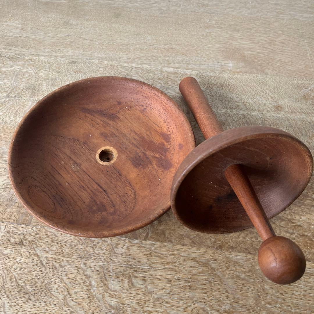 北欧ヴィンテージ　チーク無垢材　サービストレー