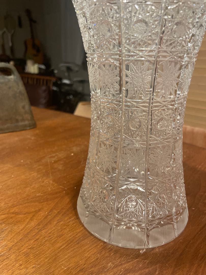 ボヘミアクリスタル ガラス花瓶 フラワーベース フラワースタンド